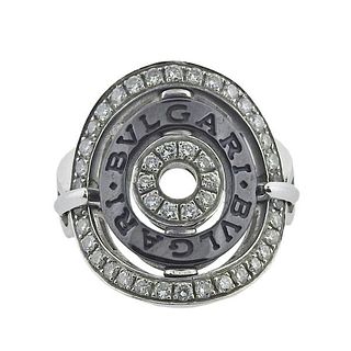 Bvlgari Bulgari Astrale 18k Gold Ceramic Diamond Flip Top Ring