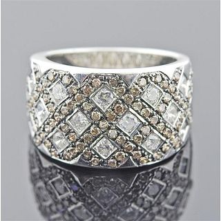 18k Gold Fancy Diamond Half Band Ring