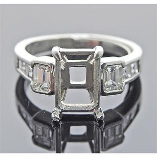JB Star Platinum Diamond Engagement Ring Mounting