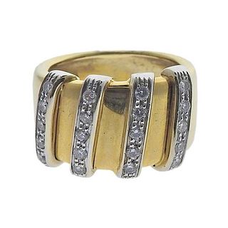 Roberto Coin Nabucco 18k Gold Diamond Band Ring