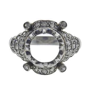 1950s Platinum Diamond Ring Mounting
