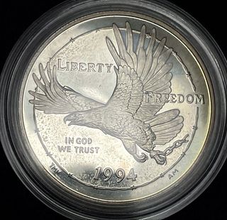 1994-P Prisoner of War U.S. Proof Silver Commemorative Dollar MS69