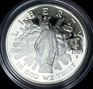 1989-S Congress U.S. Proof Silver Commemorative Dollar MS69