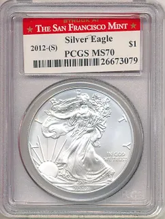2012(S) American Silver Eagle PCGS MS70 