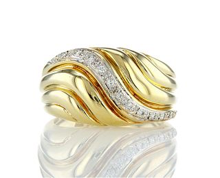 14kt Yellow Gold 0.15 ctw Diamond Ring