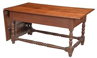 William and Mary Walnut Stretcher Base Tavern Table