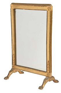 Italian Neoclassical Carved and Giltwood Mirrored Fire Screen