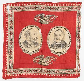 James A. Garfield and Chester A. Arthur 1880 Campaign Bandana