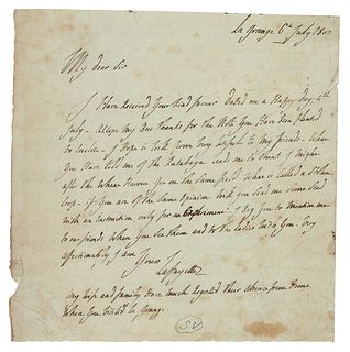 Marquis de Lafayette Autograph Letter Signed on 4th of July