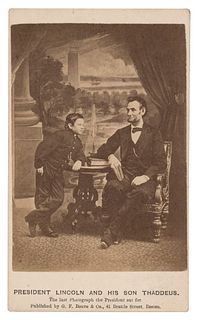 Abraham Lincoln and Tad Lincoln Carte-de-Visite