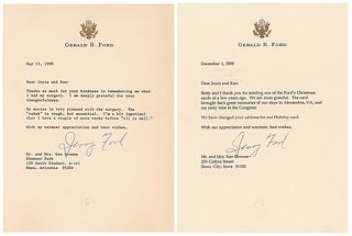 Gerald Ford (2) Typed Letters Signed
