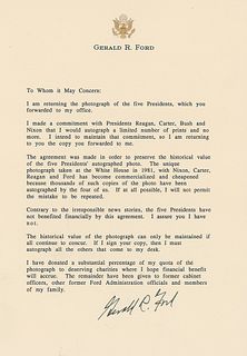 Gerald Ford Typed Letter Signed