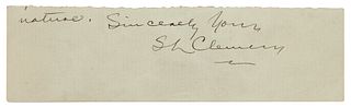 Samuel Clemens Signature