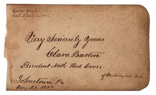 Clara Barton Signature at Johnstown
