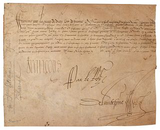 King Francis I Document Signed