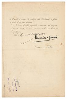 Umberto II of Italy Document Signed