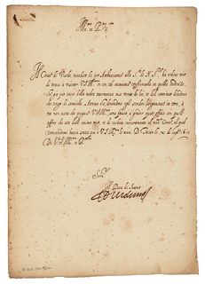 Charles Emmanuel I, Duke of Savoy Letter Signed