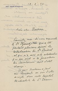 Auguste Lumi&egrave;re Autograph Letter Signed