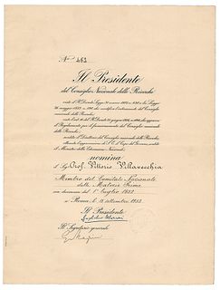Guglielmo Marconi Document Signed