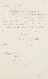 Giuseppe Garibaldi Autograph Letter Signed