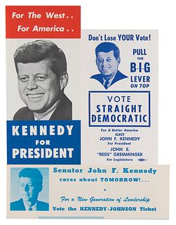 John F. Kennedy (3) Campaign Handbills
