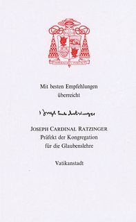 Pope Benedict XVI Signature