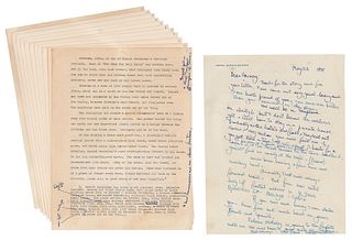 Ernest Hemingway Autograph Letter Signed with Hand-Annotated Manuscript