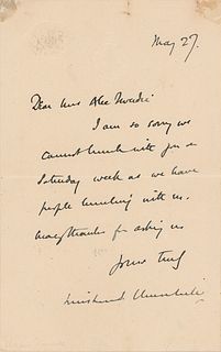 Winston Churchill Autograph Letter Signed