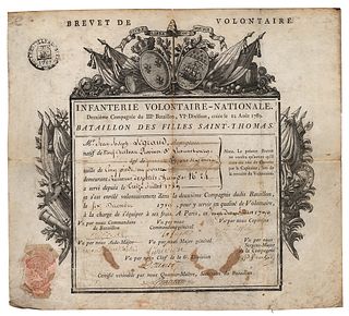Marquis de Lafayette Document Signed