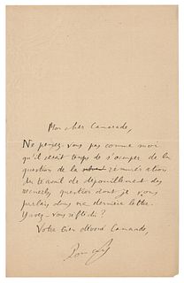 Henri Poincare Autograph Letter Signed