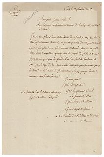 Charles-Maurice de Talleyrand Letter Signed