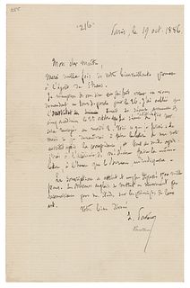 Louis Pasteur Autograph Letter Signed on Brewing