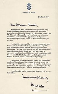 King Charles III Typed Letter Signed