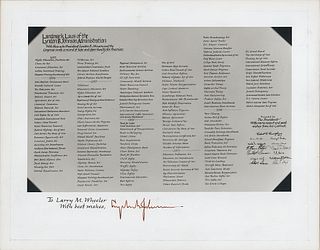 Lyndon B. Johnson Signed Oversized Photograph as President