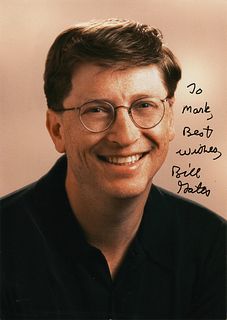Bill Gates Signed Photograph
