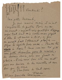 Francis Picabia Autograph Letter Signed