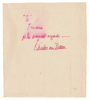 Wernher von Braun Signature