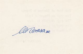 Mother Teresa Signature