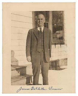 James B. Sumner Signed Photograph