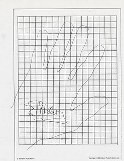Edmund Hillary Signed Hand Tracing