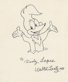 Walter Lantz Signed Sketch