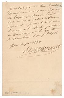 Etienne Macdonald Autograph Letter Signed
