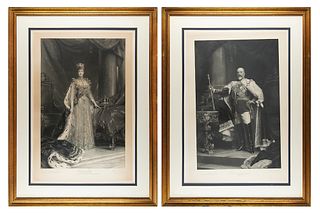 King Edward VII and Queen Alexandra (2) Oversized Signed Photogravures
