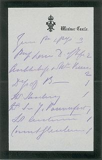 Queen Victoria Handwritten Notes