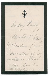 Queen Victoria Autograph Letter Signed
