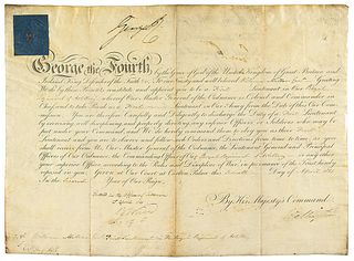 King George IV Document Signed
