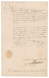 King William III Document Signed