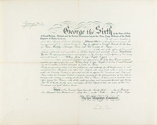 King George VI and Anthony Eden Document Signed