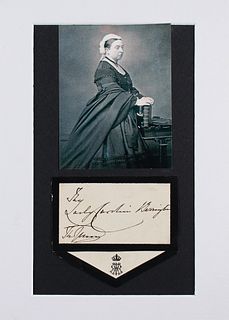Queen Victoria Signed Mailing Panel