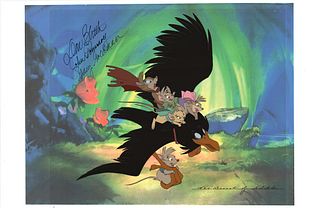 Jeremy, Mrs. Brisby, and children limited edition cel from The Secret of NIMH signed by the film&#39;s producers